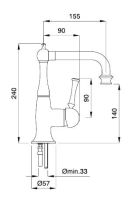 Змішувач для раковини Bugnatese Denver золото DENDO6413SC