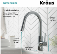 Змішувач для кухні Kraus Oletto хром KPF-2620CH