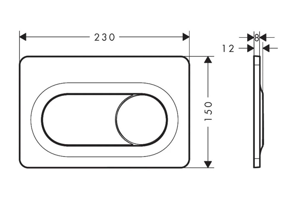 Клавіша змиву Hansgrohe iFrame Original S білий глянцевий 66002450