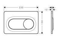 Клавіша змиву Hansgrohe iFrame Original S чорний матовий 66002670