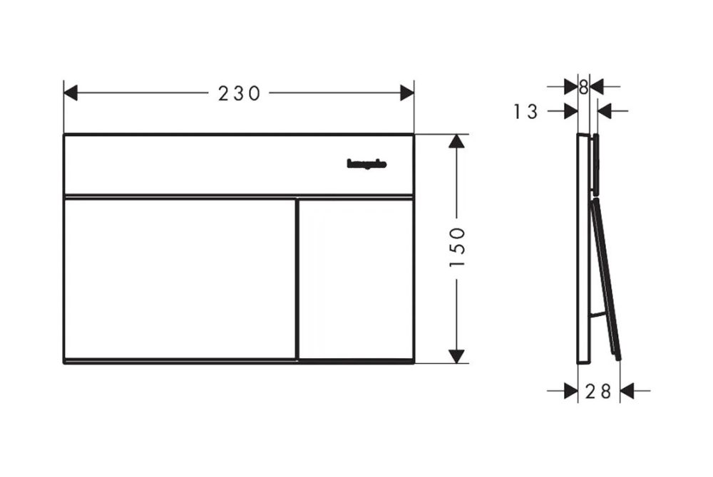 Клавіша змиву Hansgrohe iFrame Element E хром 66003000