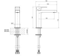 Змішувач для раковини Bugnatese Simple PVD чорний SIMPT6613SC