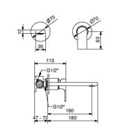 Змішувач для раковини Bugnatese Simple PVD золото SIMPO6645