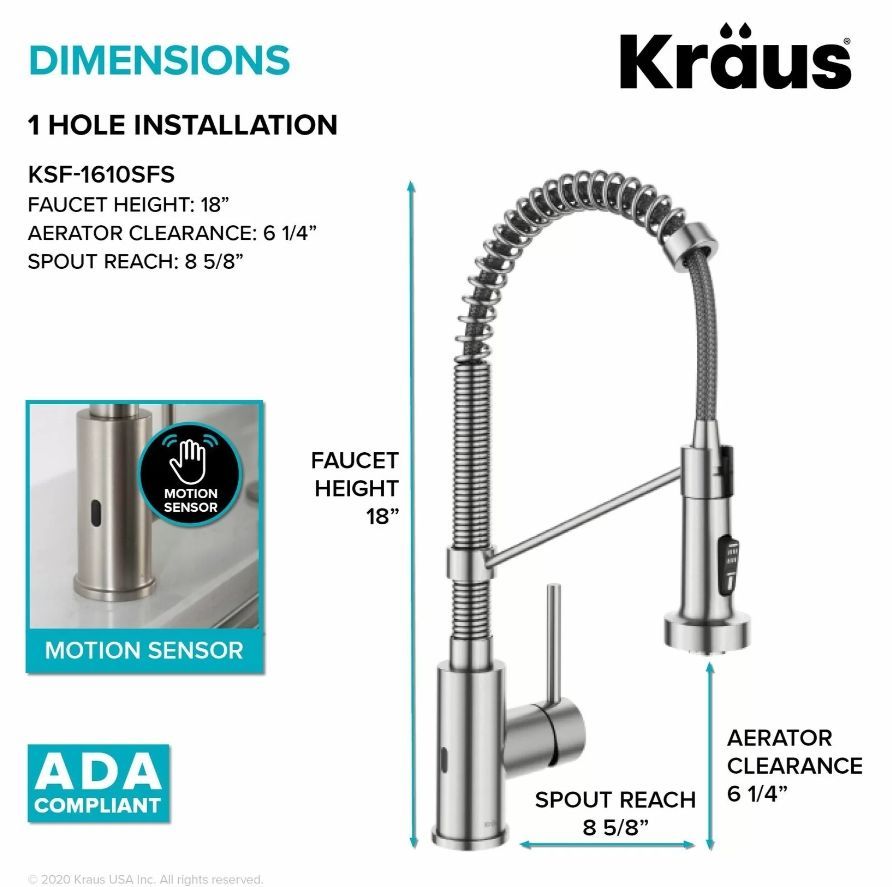 Змішувач для кухні Kraus Bolden хром KPF-1610CH