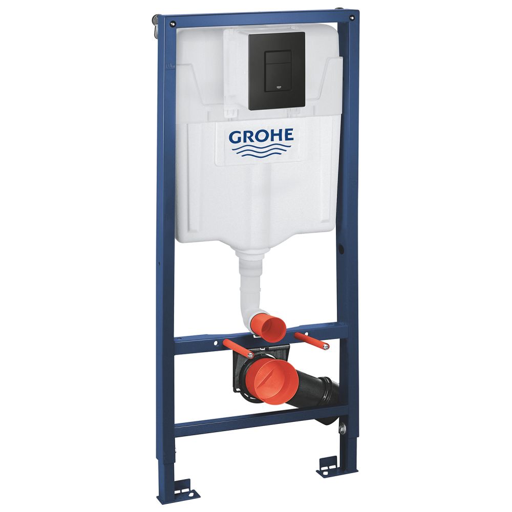 Інсталяція Grohe Solido 3 в 1 з чорною матовою клавішею 388112430