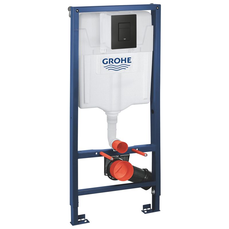 Інсталяція Grohe Solido 3 в 1 з чорною матовою клавішею 388112430