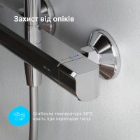 Душова система з термостатом Am.Pm Func хром F078F400