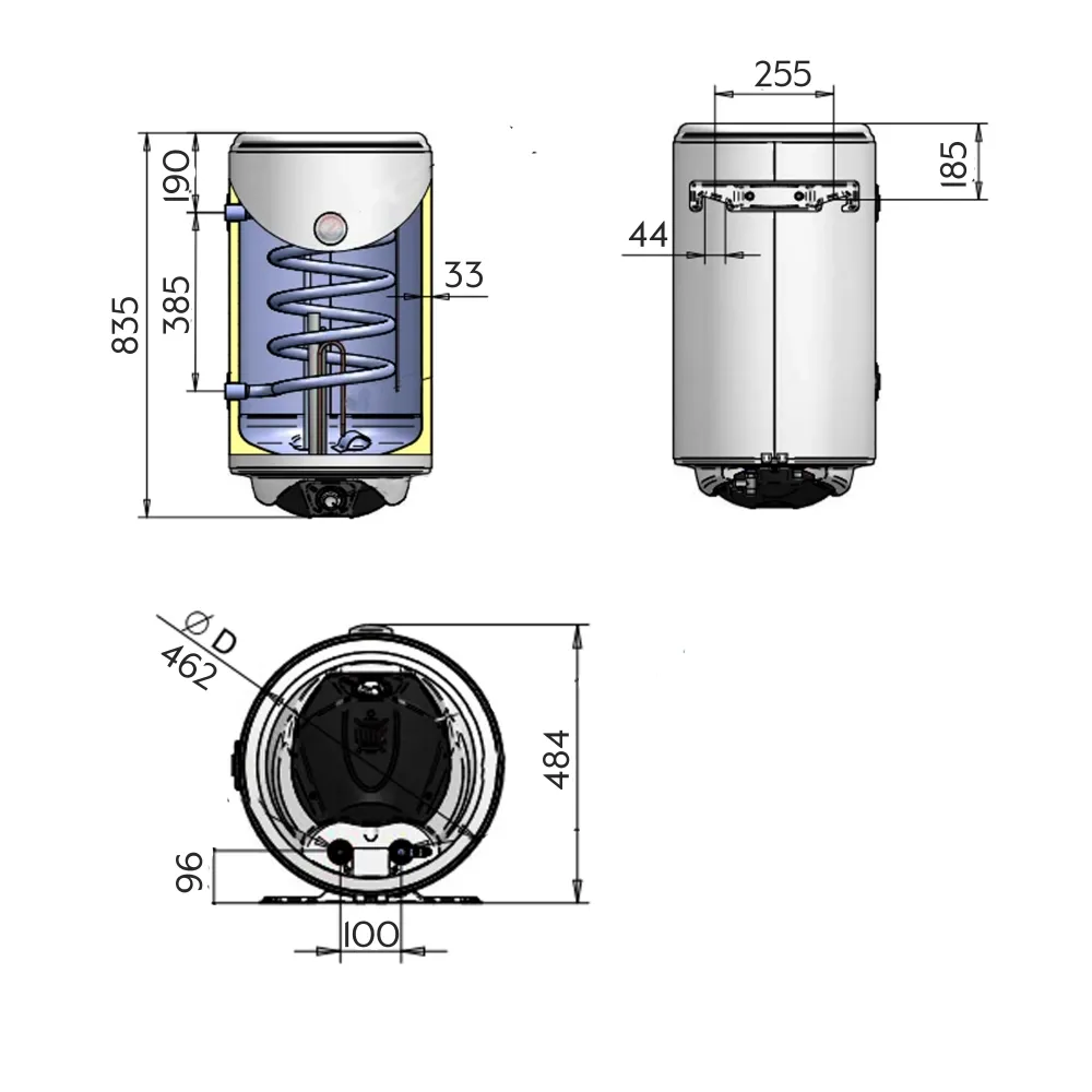 Водонагреватель комбинированный Thermo Alliance CWH 80 л CWH 8044 4S R