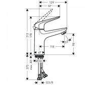 Смеситель для раковины Hansgrohe Novus хром 71031000
