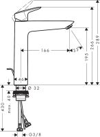 Змішувач для раковини Hansgrohe Logis хром 71090000
