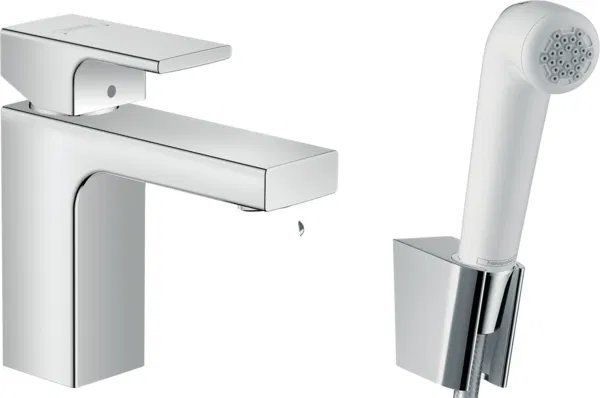Змішувач для раковини Hansgrohe Vernis Shape хром 71216000 з гігієнічним душем
