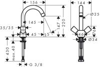 Змішувач для раковини Hansgrohe Logis хром 71221000