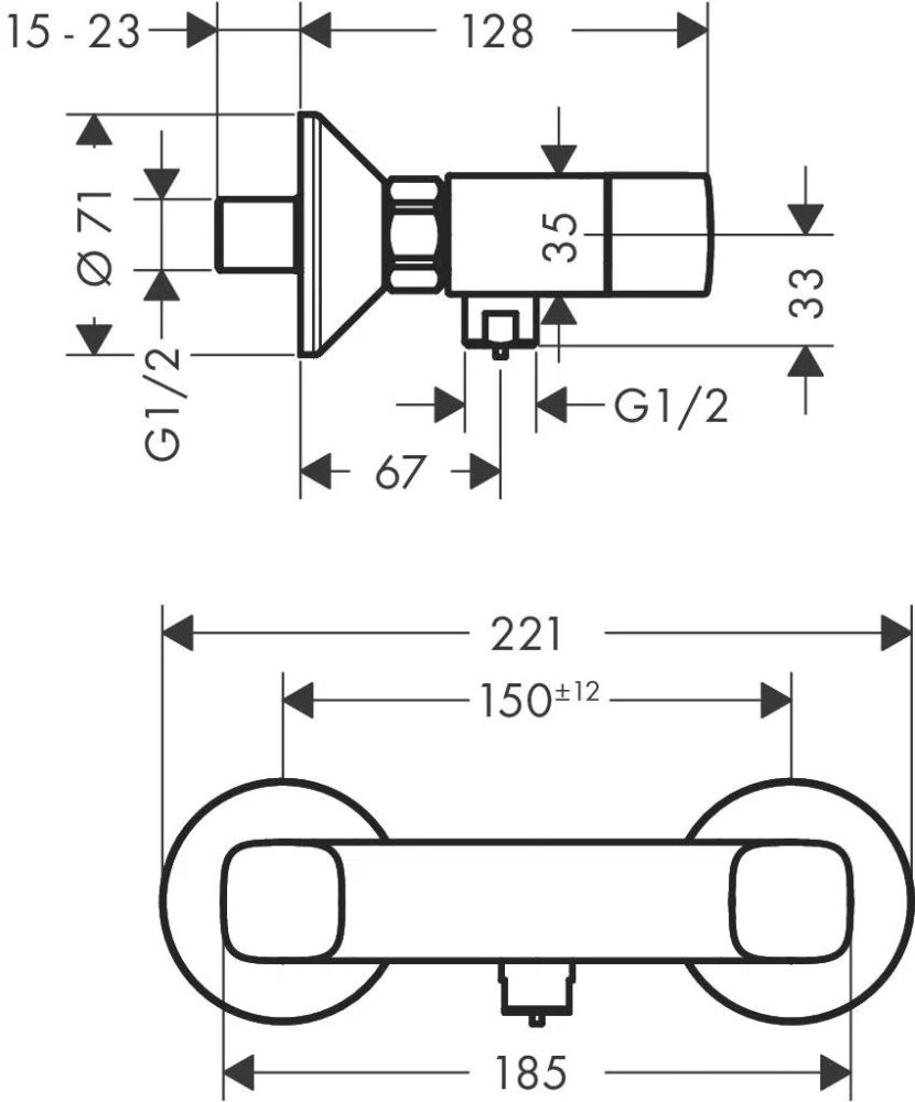 Змішувач для душу Hansgrohe Logis хром 71263000