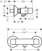 Змішувач для душу Hansgrohe Logis хром 71263000