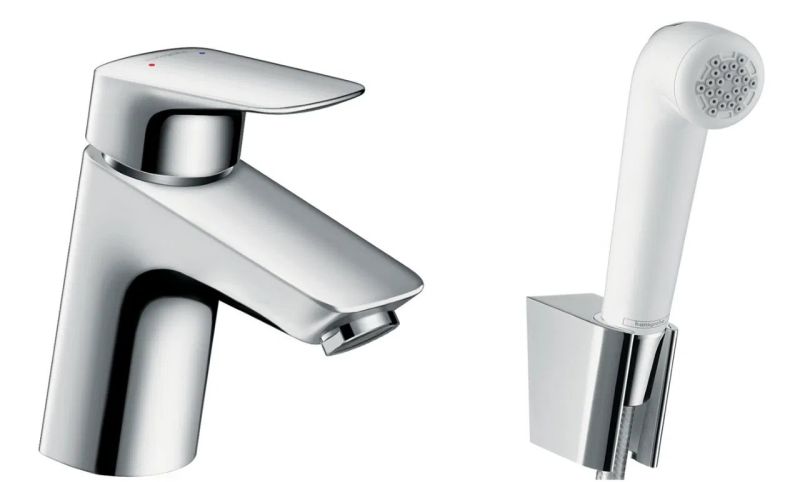Змішувач для раковини Hansgrohe Logis хром 71290000 з гігієнічним душем