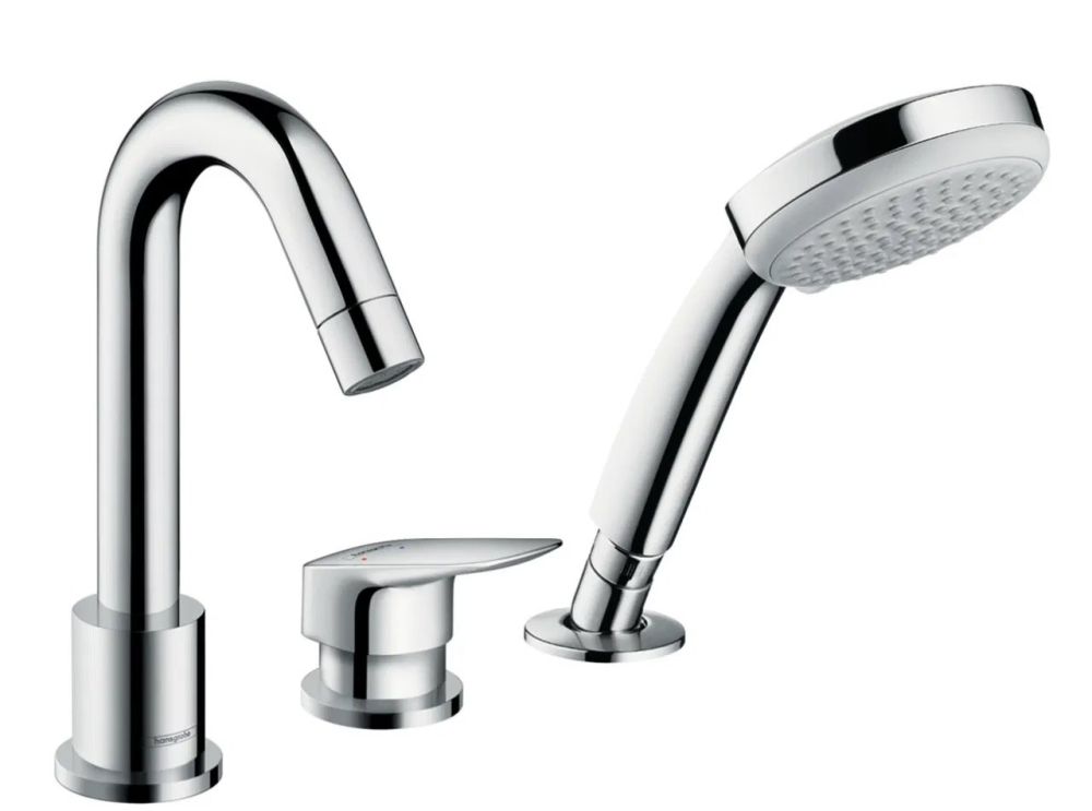 Змішувач на борт ванни Hansgrohe Logis хром 71313000 з душовим гарнітуром