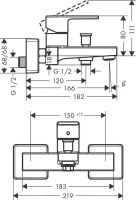 Змішувач для ванни Hansgrohe Vernis Shape чорний матовий 71450670