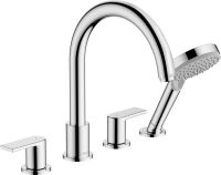 Змішувач на борт ванни Hansgrohe Vernis Shape хром 71459000 з душовим гарнітуром