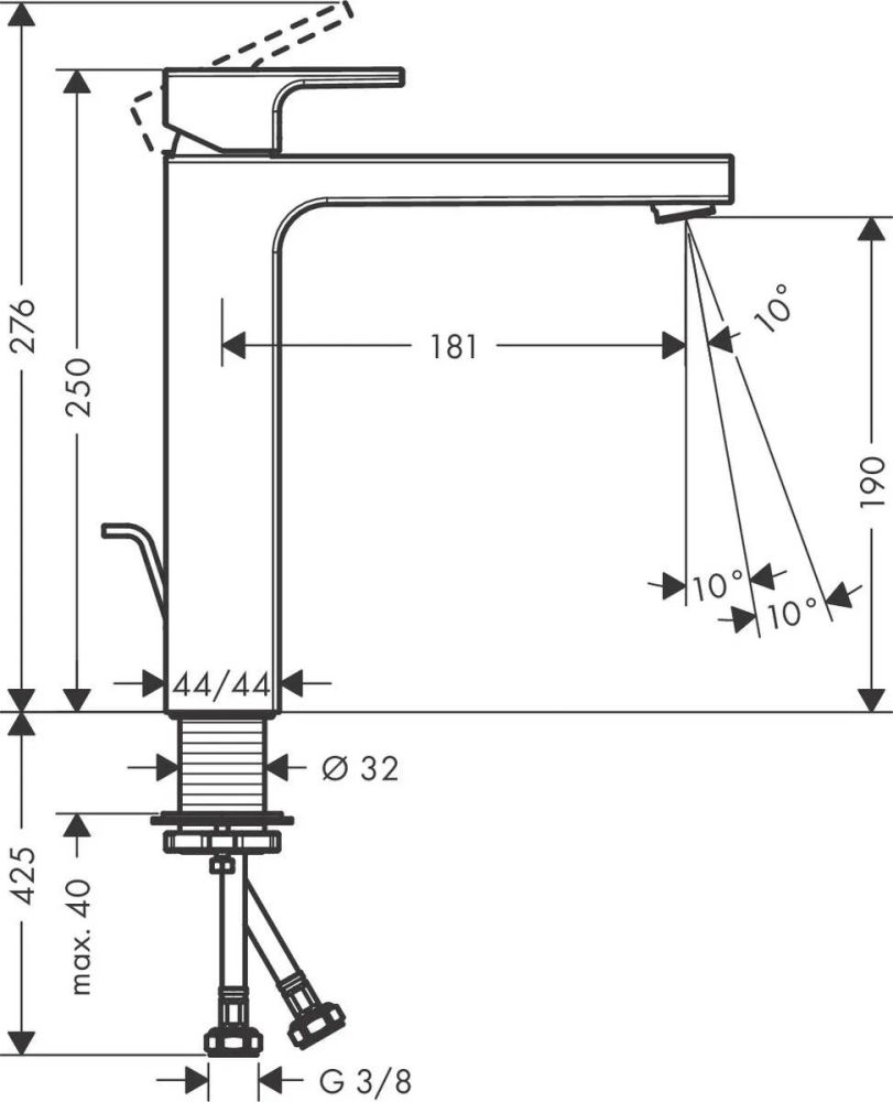 Змішувач для раковини Hansgrohe Vernis Shape хром 71562000