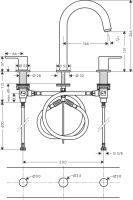 Змішувач для раковини Hansgrohe Vernis Shape чорний матовий 71563670