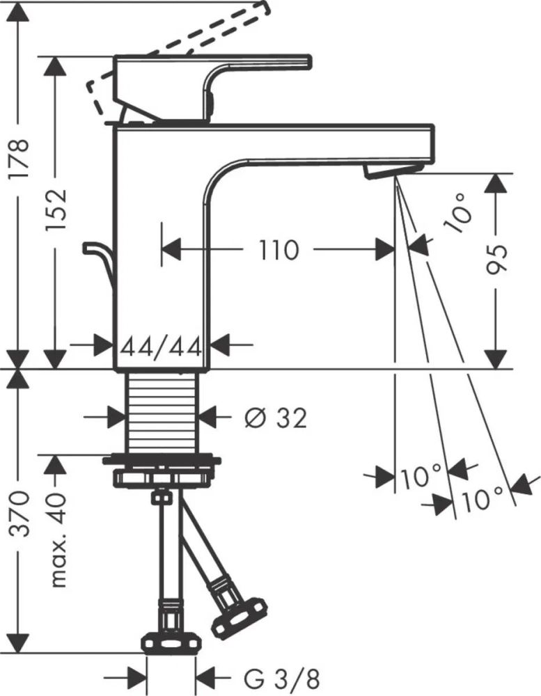 Змішувач для раковини Hansgrohe Vernis Shape хром 71568000