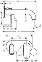Смеситель для раковины Hansgrohe Vernis Shape хром 71578000