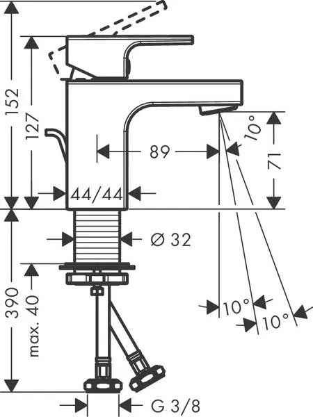 Смеситель для раковины Hansgrohe Vernis Shape хром 71593000
