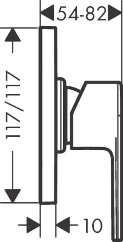 Змішувач прихованого монтажу Hansgrohe Vernis Shape чорний матовий 71658670