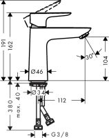 Змішувач для раковини Hansgrohe Talis E бронза 71714140
