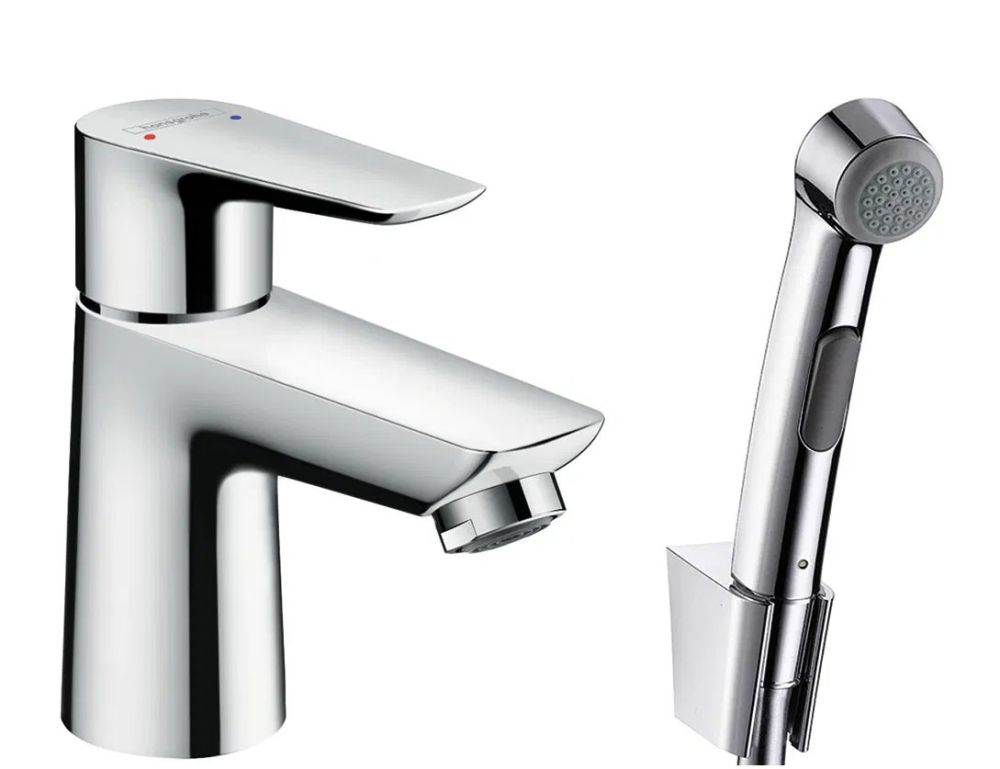 Змішувач для раковини Hansgrohe Talis E хром 71729000 з гігієнічним душем