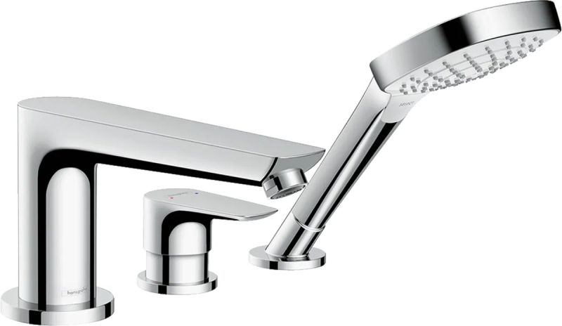 Змішувач на борт ванни Hansgrohe Talis E хром 71730000 з душовим гарнітуром