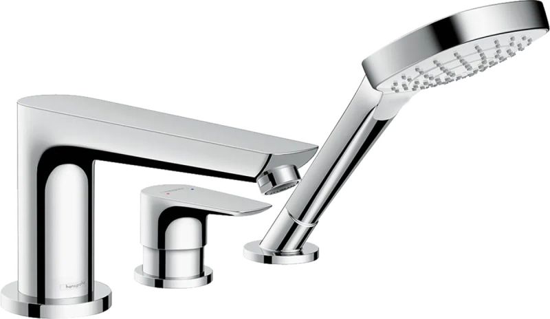 Змішувач на борт ванни Hansgrohe Talis E хром 71731000 з душовим гарнітуром