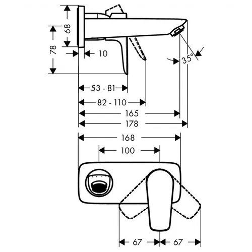 Змішувач для раковини Hansgrohe Talis E хром 71732000