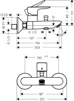 Смеситель для ванны Hansgrohe Talis E черный матовый 71740670