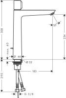 Змішувач для раковини Hansgrohe Talis Select E хром 71752000
