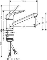 Змішувач для кухні Hansgrohe Focus M42 хром 71808000
