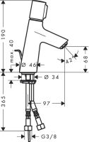Змішувач для раковини Hansgrohe Talis Select S хром 72040000