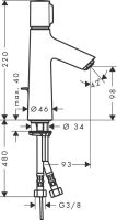 Змішувач для раковини Hansgrohe Talis Select S хром 72042000