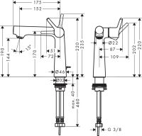 Змішувач для раковини Hansgrohe Talis S хром 72113000