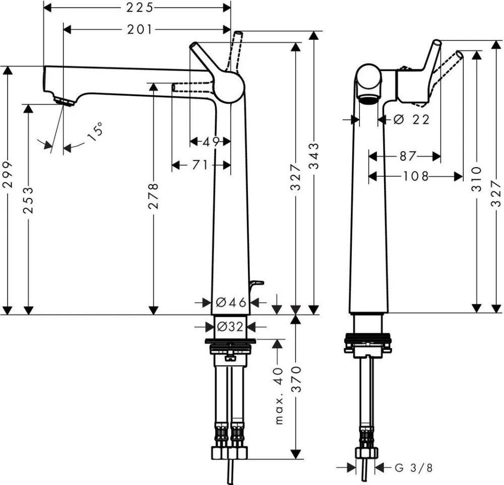 Змішувач для раковини Hansgrohe Talis S хром 72115000