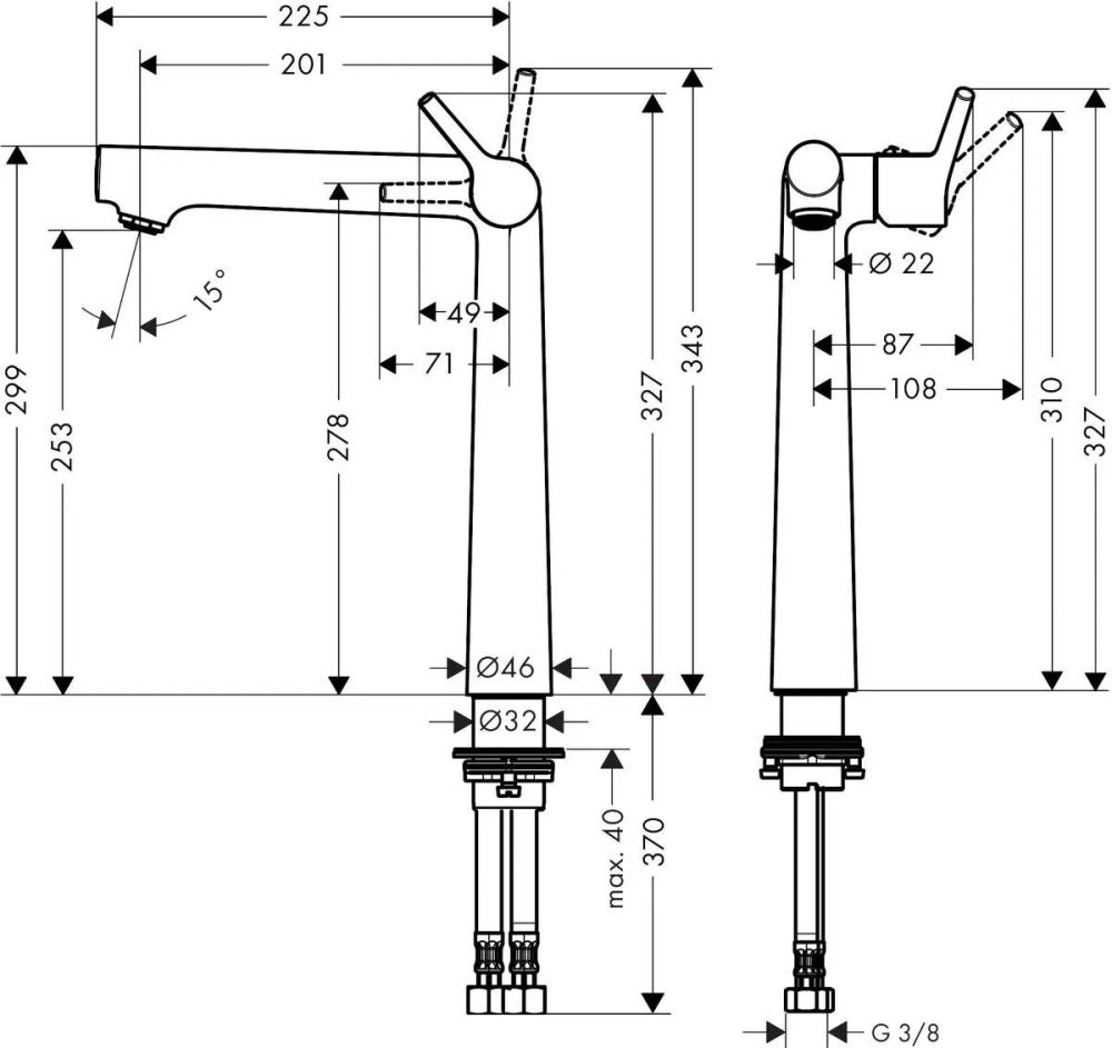 Змішувач для раковини Hansgrohe Talis S хром 72116000