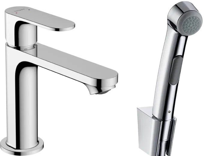 Змішувач для раковини Hansgrohe Rebris S хром 72215000 з гігієнічним душем