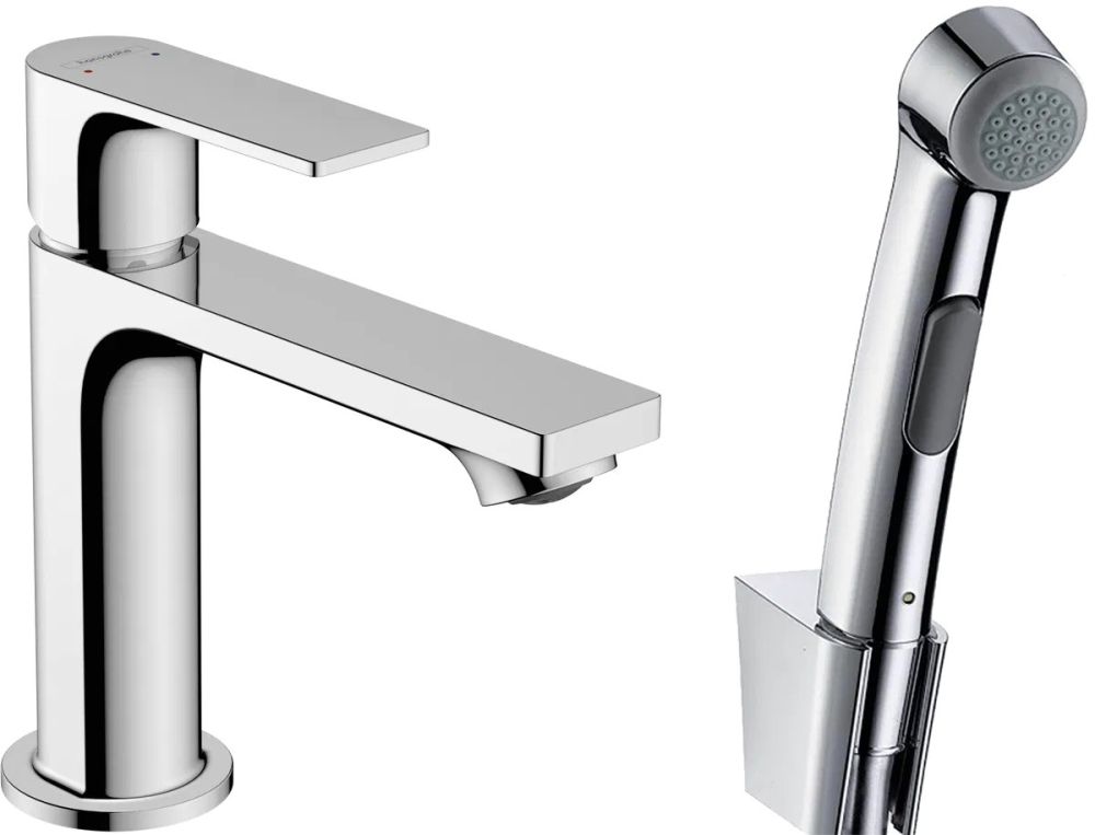 Змішувач для раковини Hansgrohe Rebris E хром 72216000 з гігієнічним душем