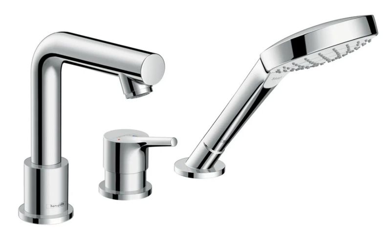 Змішувач на борт ванни Hansgrohe Talis S хром 72417000 з душовим гарнітуром