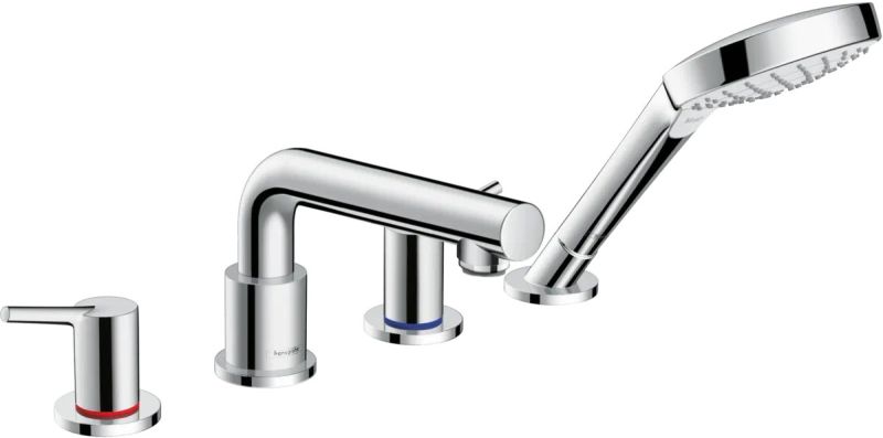 Змішувач на борт ванни Hansgrohe Talis S хром 72419000 з душовим гарнітуром