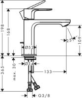 Змішувач для раковини Hansgrohe Rebris S хром 72519000
