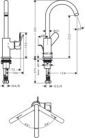 Смеситель для раковины Hansgrohe Rebris S хром 72536000