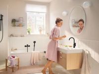 Змішувач для раковини Hansgrohe Rebris S чорний матовий 72536670