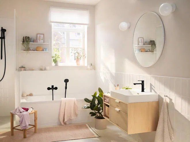 Змішувач для раковини Hansgrohe Rebris S чорний матовий 72588670