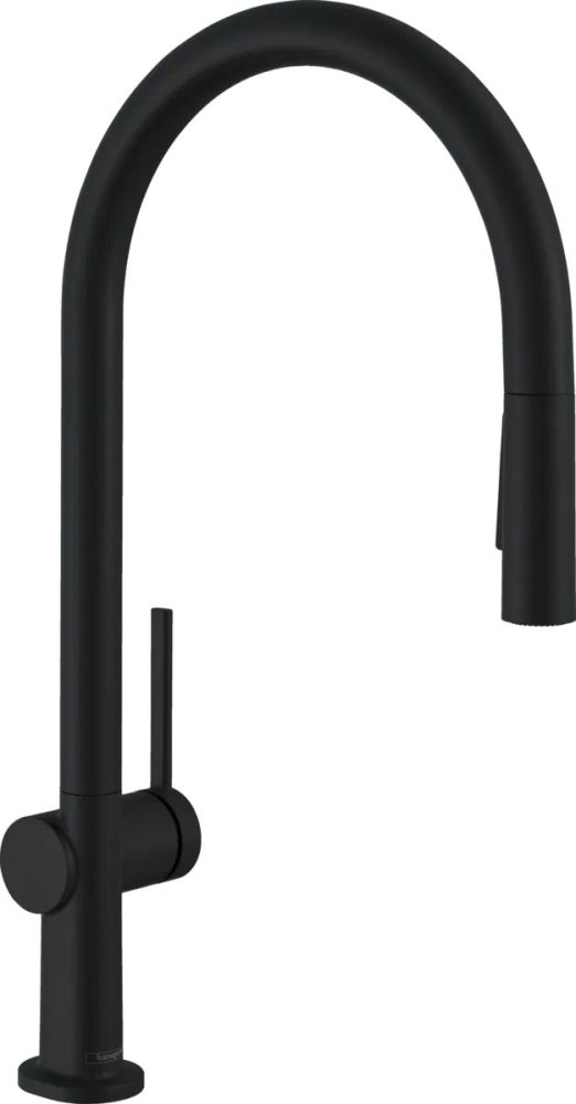 Змішувач для кухні Hansgrohe Talis M54 чорний матовий 72800670 з висувною лійкою